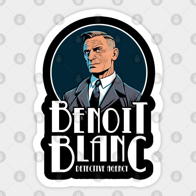 The Benoit Blanc Detective Agency Sticker by Meta Cortex